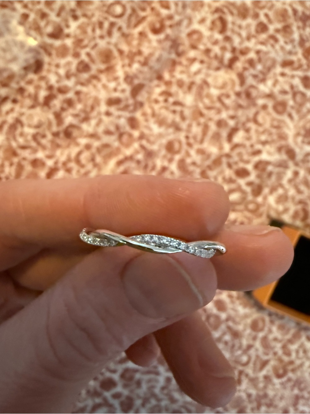Quince 14K White Gold Diamond Petite Twist Ring